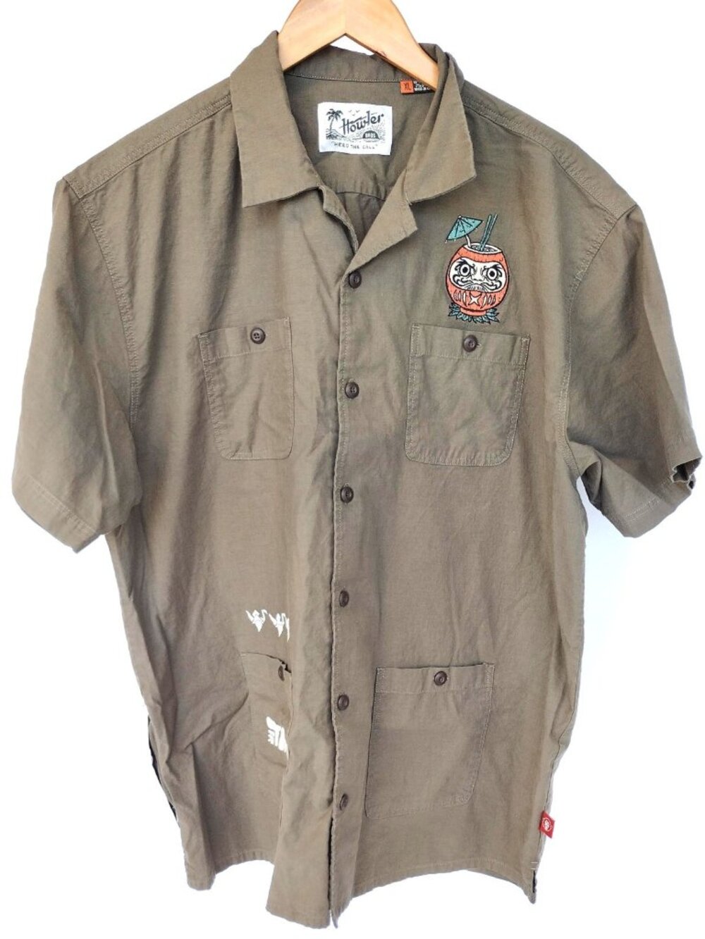 Howler Brothers X Tiki Tatsu-Ya Voyager Shirt Gaucho Short Sleeve Shirt XL